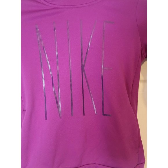 Nike‎ Dri-Fit Hooded Sweatshirt Purple High Neck Hoodie Size XL Youth Big Kid - Picture 6 of 7